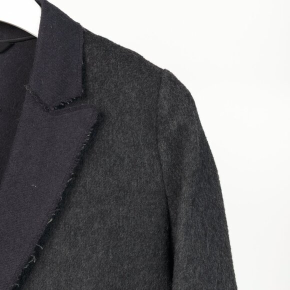 Forte Forte AW/16 Grey Wool & Alpaca Frayed-Hem Blazer - Picture 4 of 11